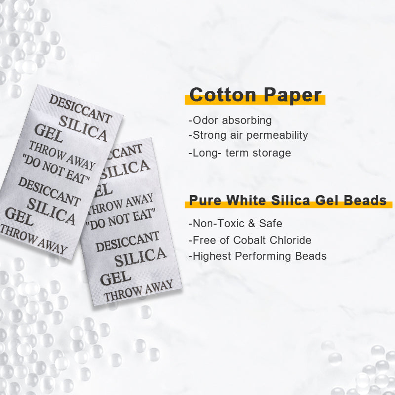 Silica Gel Desiccant Premium Pure and Safe Silica Gel Packets Desiccant Dehumidifiers, Silica Gel Packs (Food Safe) Moisture Absorbers, Desiccant Packets